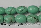 CNT370 15.5 inches 12*16mm rice turquoise beads wholesale