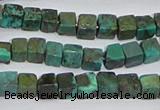 CNT400 15.5 inches 4*4mm cube turquoise beads wholesale