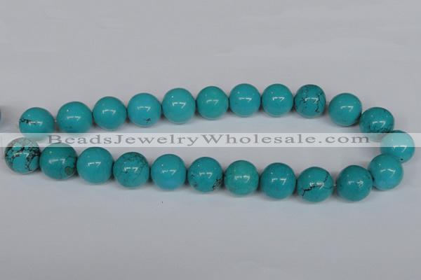 CNT44 16 inches 14mm round turquoise beads wholesale