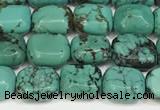 CNT510 15.5 inches 8*10mm - 9*10mm rectangle turquoise gemstone beads