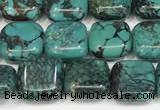 CNT511 15.5 inches 10mm square turquoise gemstone beads