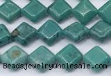 CNT550 15.5 inches 6mm diamond turquoise gemstone beads