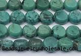 CNT558 15.5 inches 6mm flat round turquoise gemstone beads