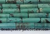 CNT569 15.5 inches 4*13mm tube turquoise gemstone beads
