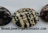 COB157 15.5 inches 22*30mm oval snowflake obsidian beads