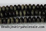 COB260 15.5 inches 5*8mm rondelle golden obsidian beads wholesale