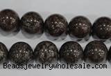 COB555 15.5 inches 14mm round red snowflake obsidian beads wholesale