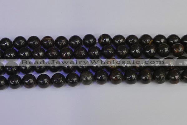 COB655 15.5 inches 14mm round gold black obsidian beads wholesale