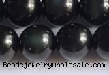 COB723 15.5 inches 10mm round black obsidian gemstone beads