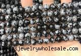 COB760 15.5 inches 8mm round snowflake obsidian beads wholesale