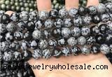 COB761 15.5 inches 10mm round snowflake obsidian beads wholesale