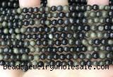 COB765 15.5 inches 4mm round golden obsidian beads wholesale