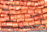 COBS01 15 inches 8*12 - 10*14mm irregular orange coral beads wholesale COBS01 15 inches 8*12 - 10*14mm irregular orange coral beads wholesale
