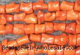 COBS02 15 inches 12*16 - 13*18mm irregular orange coral beads wholesale COBS02 15 inches 12*16 - 13*18mm irregular orange coral beads wholesale