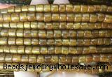 COBS07 15 inches 4*6mm heishi golden coral beads wholesale COBS07 15 inches 4*6mm heishi golden coral beads wholesale