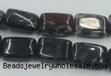 COJ05 15.5 inches 13*18mm rectangle blood jasper gemstone beads