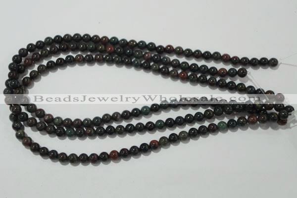 COJ301 15.5 inches 6mm round Indian bloodstone beads wholesale