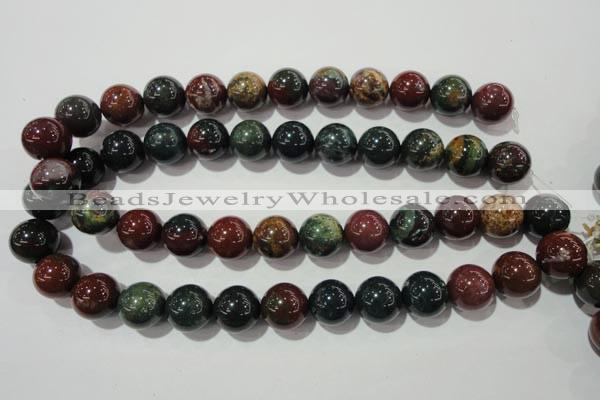 COJ306 15.5 inches 16mm round Indian bloodstone beads wholesale