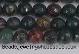 COJ311 15.5 inches 6mm faceted round Indian bloodstone beads