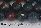 COJ313 15.5 inches 10mm faceted round Indian bloodstone beads