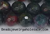 COJ314 15.5 inches 12mm faceted round Indian bloodstone beads