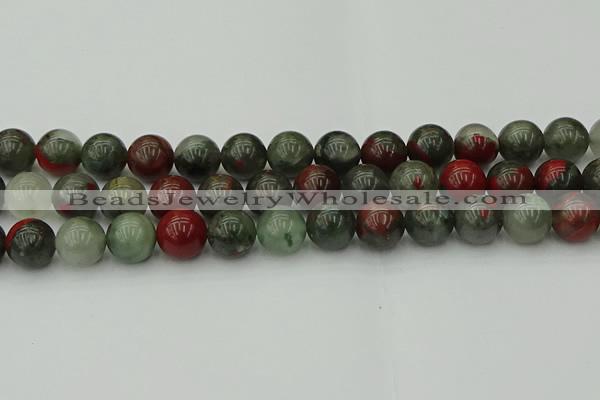 COJ455 15.5 inches 14mm round blood jasper beads wholesale