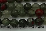 COJ461 15.5 inches 6mm faceted round blood jasper beads wholesale