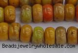 COJ612 15.5 inches 5*8mm rondelle orpiment jasper beads