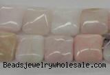 COP10 15.5 inches 14*14mm square natural pink opal beads wholesale