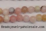 COP1001 15.5 inches 4mm round natural pink opal gemstone beads