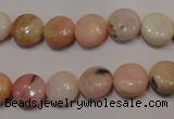 COP1012 15.5 inches 10mm flat round natural pink opal gemstone beads