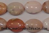 COP1025 15.5 inches 15*20mm oval natural pink opal gemstone beads