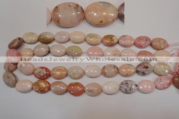 COP1025 15.5 inches 15*20mm oval natural pink opal gemstone beads