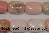 COP1035 15.5 inches 15*20mm rectangle natural pink opal gemstone beads