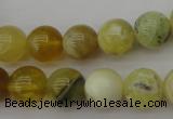 COP1204 15.5 inches 12mm round yellow opal gemstone beads