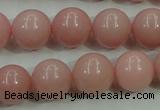 COP1215 15.5 inches 14mm round Chinese pink opal gemstone beads