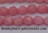 COP1222 15.5 inches 8mm faceted nuggets Chinese pink opal beads