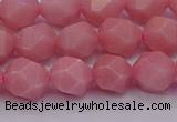 COP1223 15.5 inches 10mm faceted nuggets Chinese pink opal beads