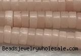 COP1232 15.5 inches 2*4mm heishi Chinese pink opal beads