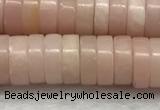 COP1234 15.5 inches 3*8mm heishi Chinese pink opal beads