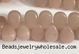 COP1246 15.5 inches 5*7mm flat teardrop Chinese pink opal beads