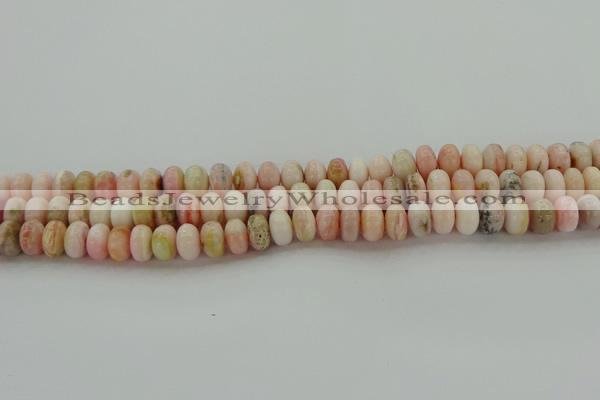 COP1286 15.5 inches 4*6mm rondelle natural pink opal beads