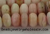 COP1288 15.5 inches 6*10mm rondelle natural pink opal beads