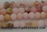 COP1330 15.5 inches 4mm round matte natural pink opal gemstone beads