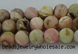 COP1331 15.5 inches 6mm round matte natural pink opal gemstone beads