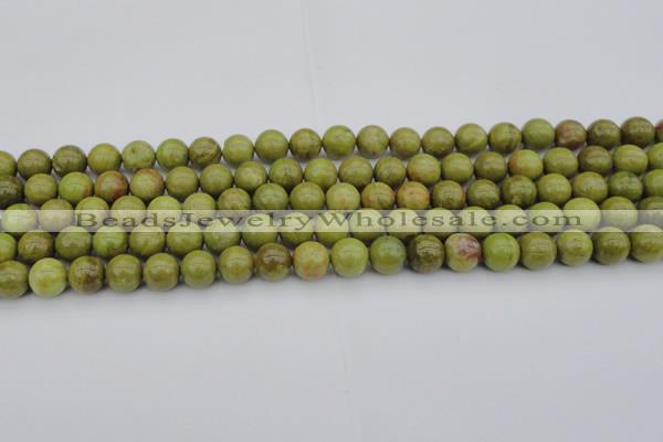 COP1402 15.5 inches 8mm round yellow opal gemstone beads