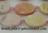 COP1436 15.5 inches 10*16mm oval natural pink opal gemstone beads