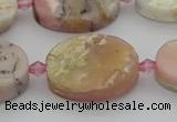 COP1439 15.5 inches 16*22mm oval natural pink opal gemstone beads