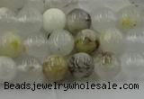 COP1451 15.5 inches 6mm round grey opal gemstone beads