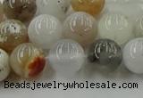 COP1452 15.5 inches 8mm round grey opal gemstone beads